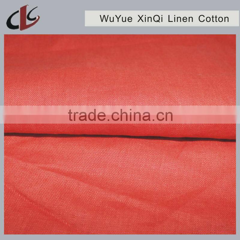 30s/2*14s High Quality Plain Dyed Linen Viscose Interwoven Fabric