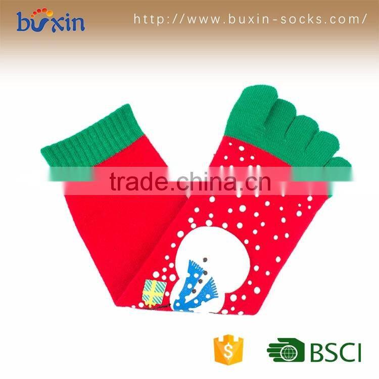 BX-Y-001 non slip trampoline yoga pilates lady sock for adults five toe grip slipper rubber sole socks