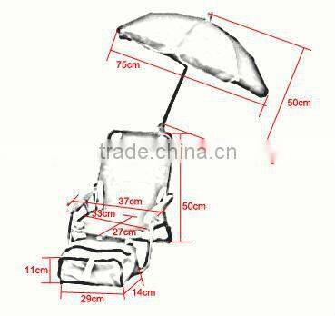 Camping chair with umbrella
