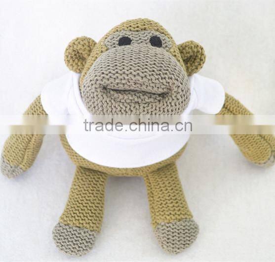 Wholesale knitted animal toys ,knit stuffed gorillas toys