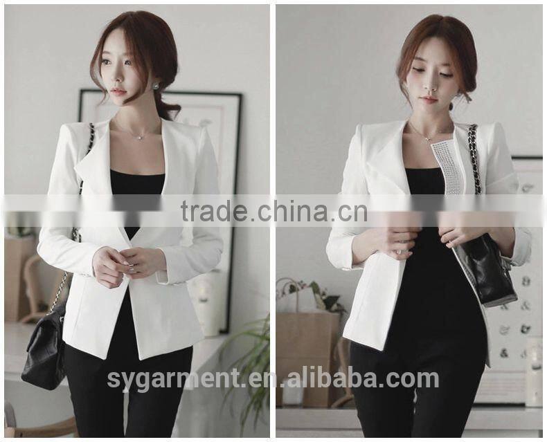 2015 Spring Hot sale Ladies workplace Slim business suits Classic Simple fashion blazer Women Leisure Clothing