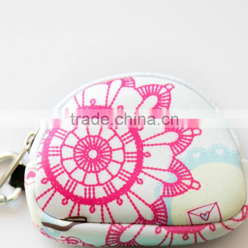 High quality neoprene money bag,beautiful elastic and durable coin bag/sleeve