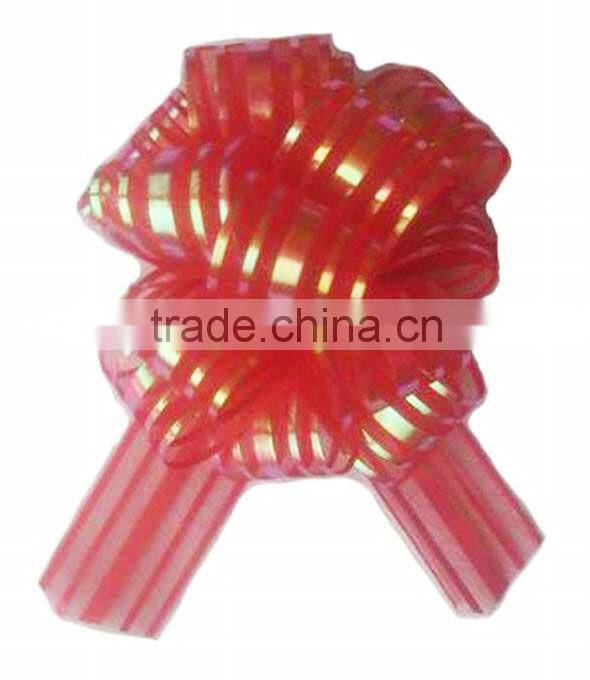 HOT SALE ! Yellow Iridescent Rainbow Mesh Organza Ribbon Butterfly Pull Bow