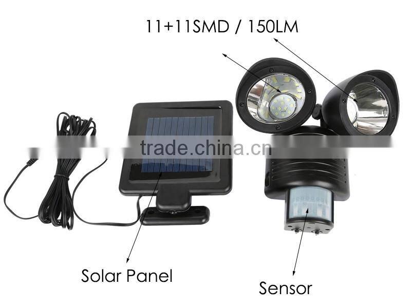 22 LED Outdoor Solar Floodlight Motion Sensor Security Light