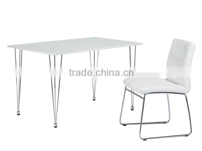 Metal Frame White PU Chair