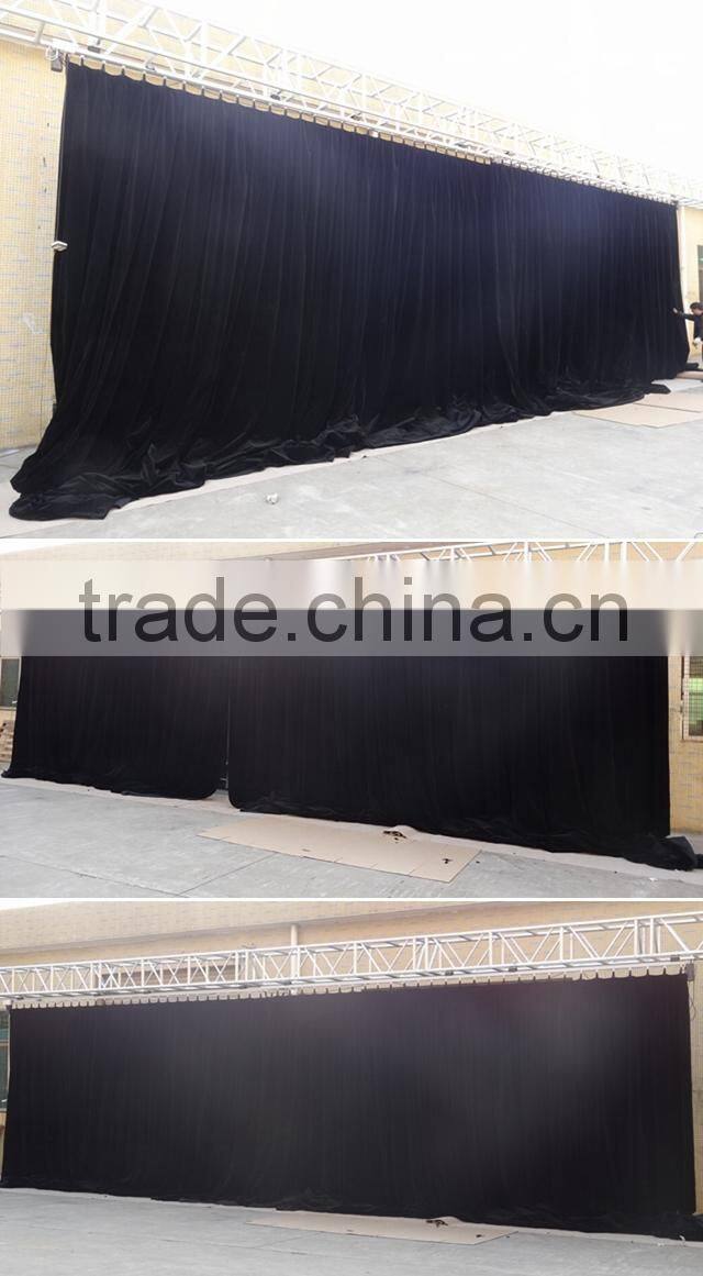 hot selling red stage curtain for sale/adjustable pipe and drape for wedding /wedding drapery support