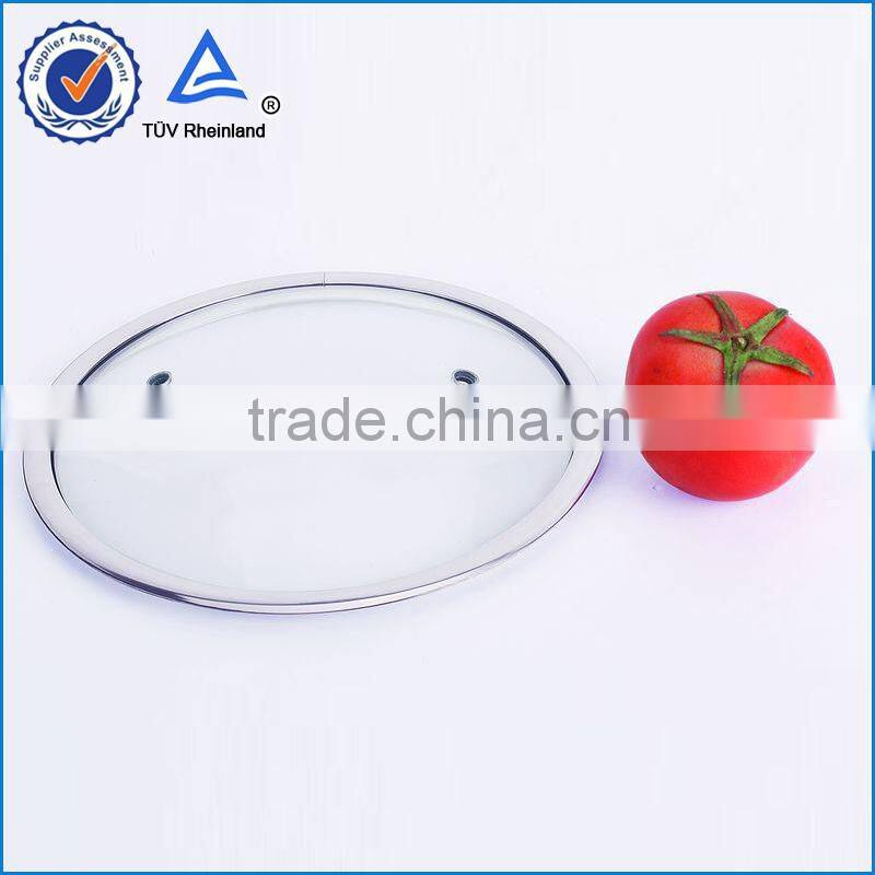2015 stainless steel tempered glass pot cover for kitchen