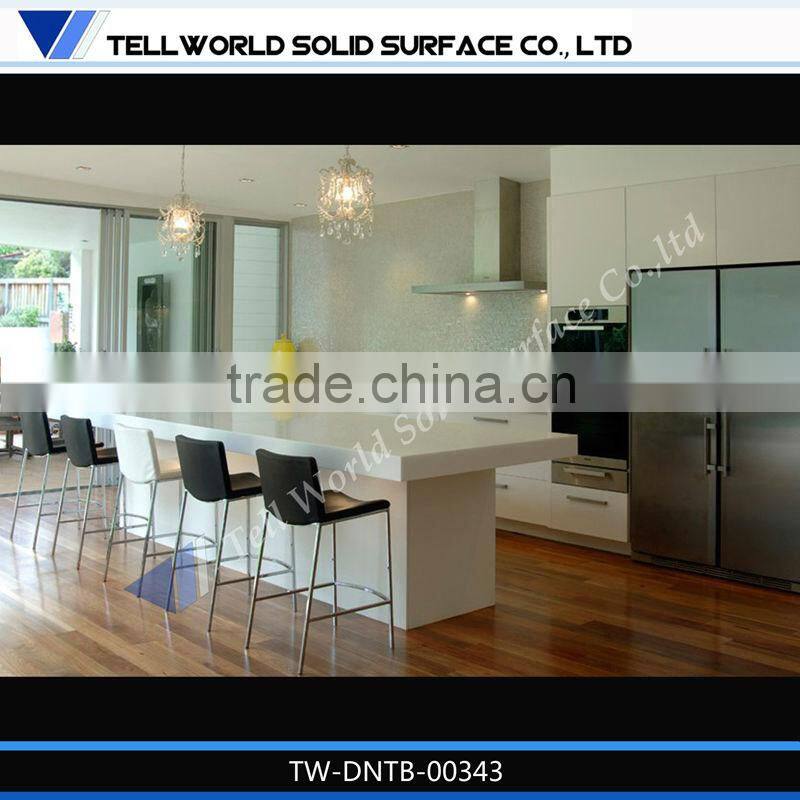 pure white rectangular dining tables and chairs , high polishing dining table