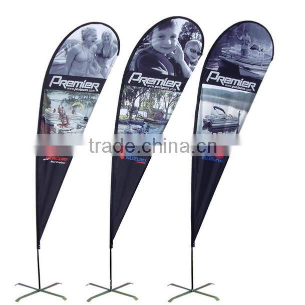Adjustable aluminum 2.8m 3.5m 4.5m Outdoor Advertising Beach Flag teardrop banner stand
