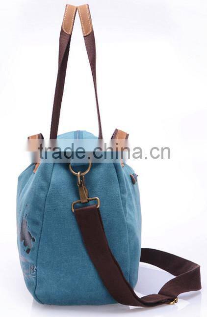Multifunctional shoulder bags messenger bags canvas fashion woman bags wholesale