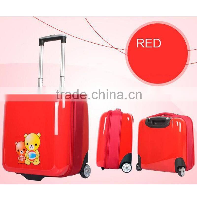 16 Inch Kid Cartoon Travel Suitcase Kids School Luggage Trolley Bag
