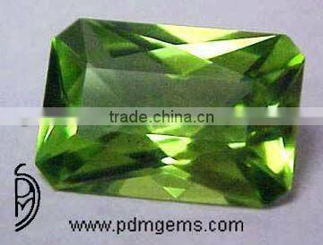 Peridot Gemstone Faceted Octagon
