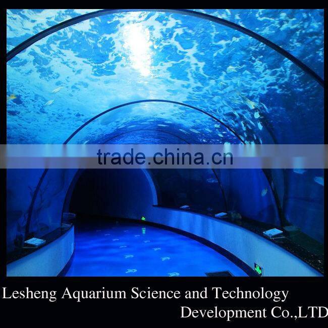 Acrylic Tunnel Piece in Public Aquarium with CE