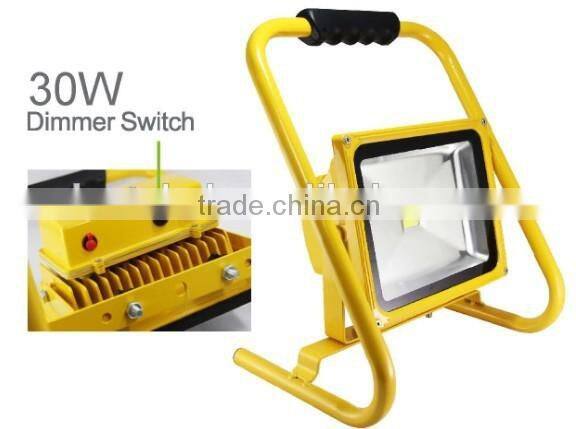 30W Flood Light IP65 Outdoor Dimmable Epistar LED Work Lamp 15V DC Rechargeable Flood Lights