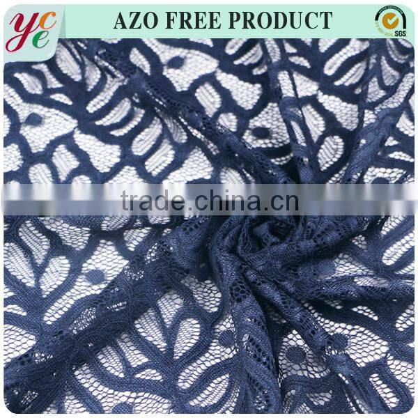 China supplier polyester nylon elastic lace african lace fabric for garment