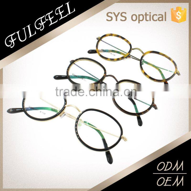 2016 Popular round shape mixed frame spectacles
