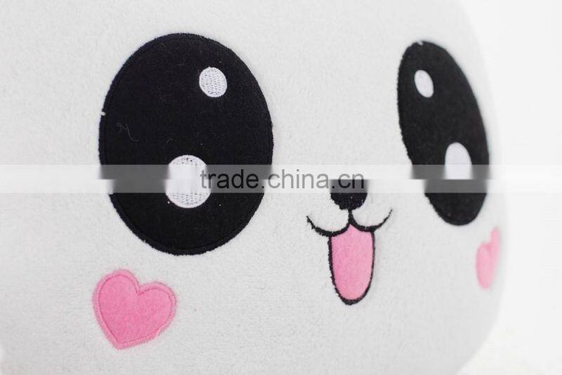 cartoon panda style coral fleece 2 in 1 cushion roll-matt, 100x150cm kid's vehicle-mounted plush folding blanket