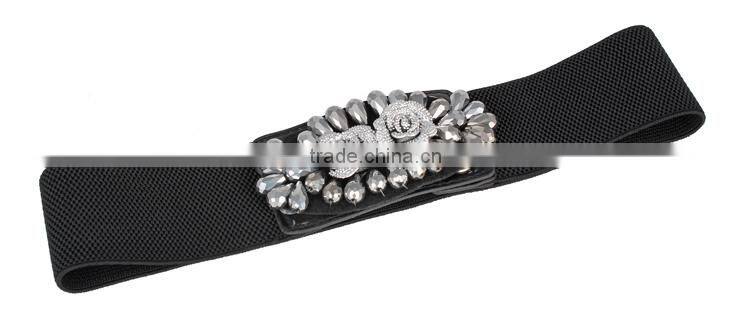 Flower Belt For Nobility,Snap Elastic Belt For Dresses SWF-W15062902
