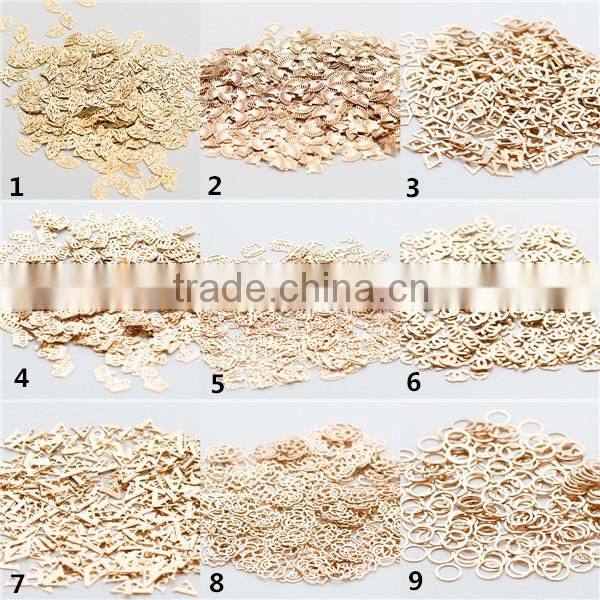 2016 fashion 3d copper nail decoration fancy fashion japanese nail art for teens nail art metal stud