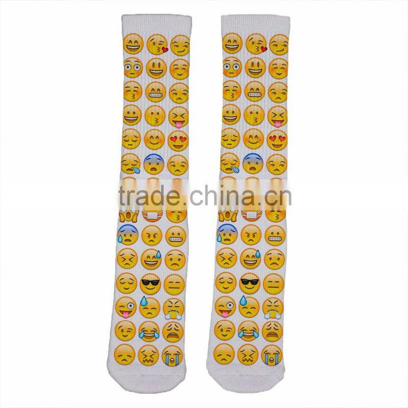 wholesale fashion custom print emoji socks