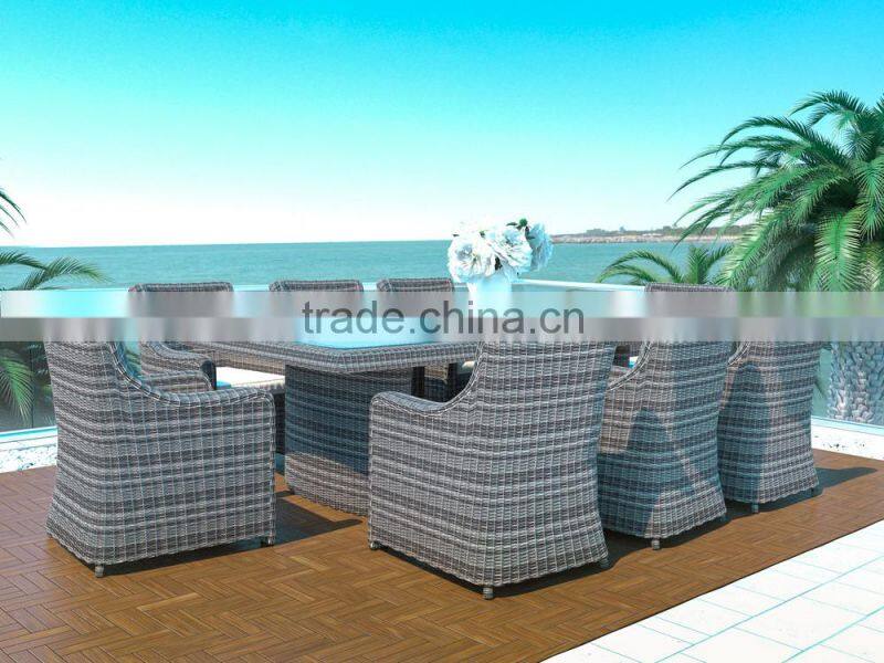 Antique Poly Rattan Dining set Garden Furniture