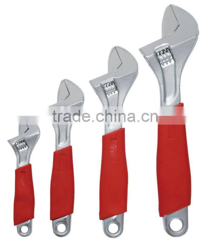 Adjustable Wrench with Plastic Covering Handles