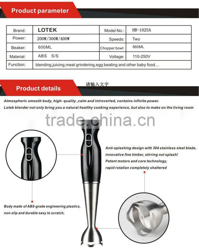 Stainless Steel Stick Hand Blender