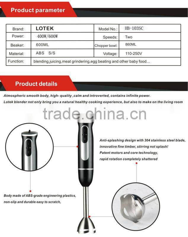 DC Motor Hand Blender