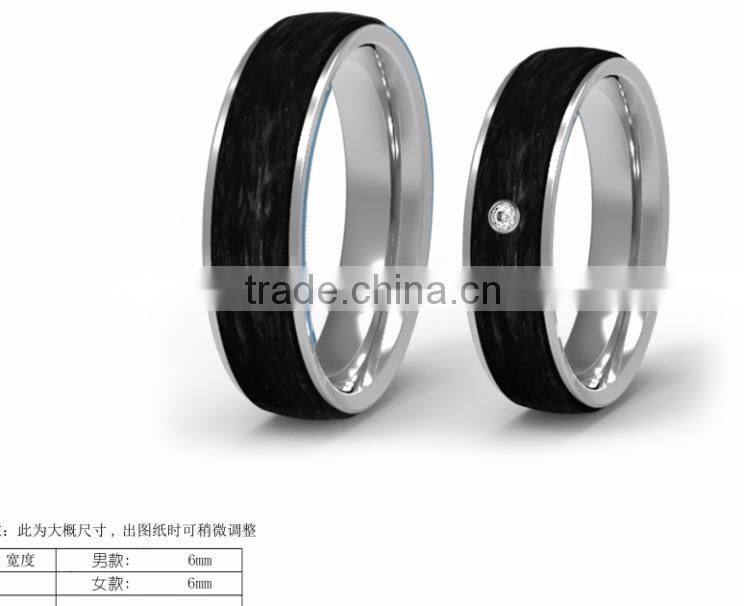 Pure gold 925 Silver Black Carbon Fiber Inlay jewelry rings Stainless steel Masonic Rings