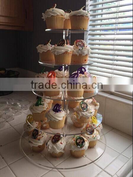 Five 5-Tier Clear Fruit Stand Wedding Cake Stand Dessert Stand for Good Quality