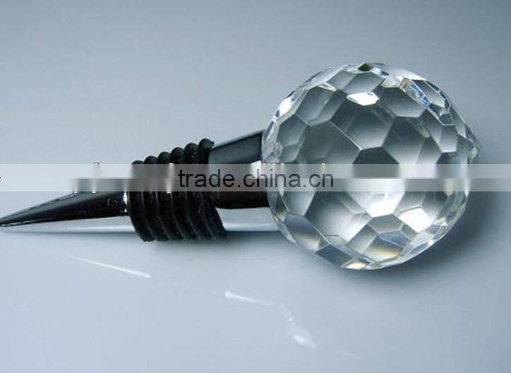 crystal red heart shaped wine stopper for decoration CS-005