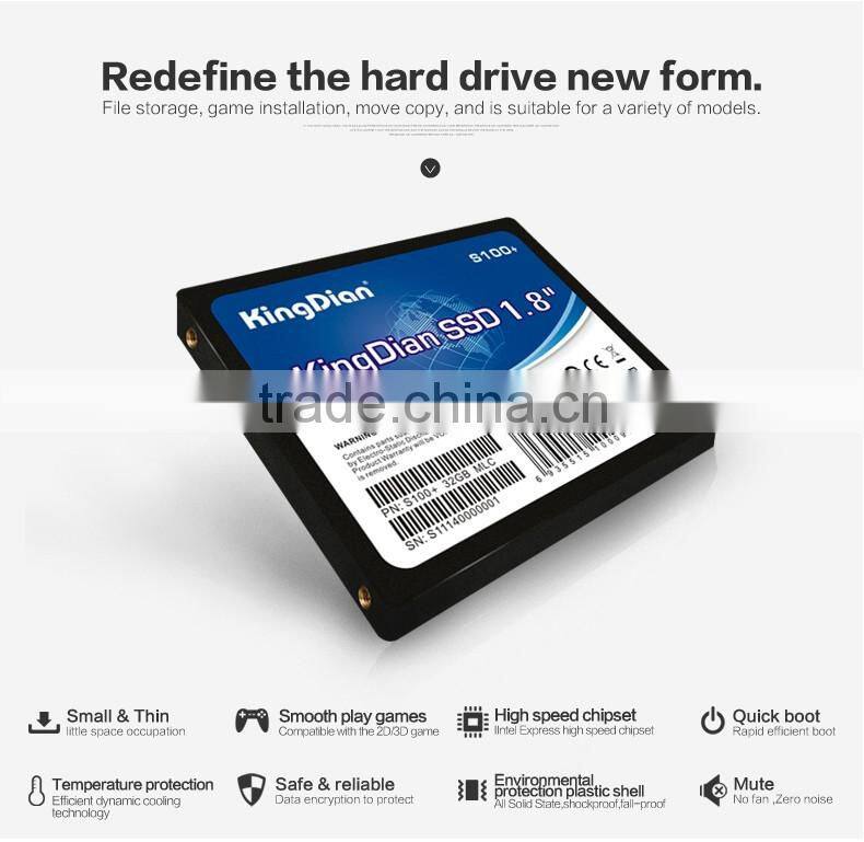 KingDian 2.5' SATAII 32GB Original Brand Solid State Drive SSD hard drive testing equipment (S100 32GB)