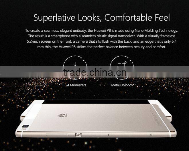 Huawei p8 octa core Hisilicon Kirin 935 dual sim card 4G lte android phone 5.2 inch