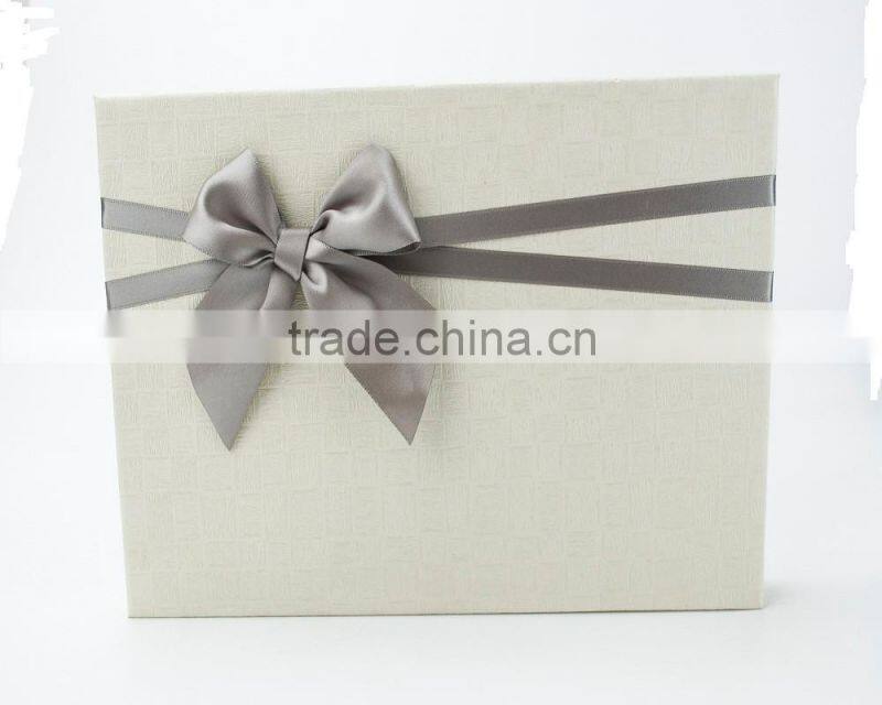 most popular silver satin ribbon bows for gift decorative