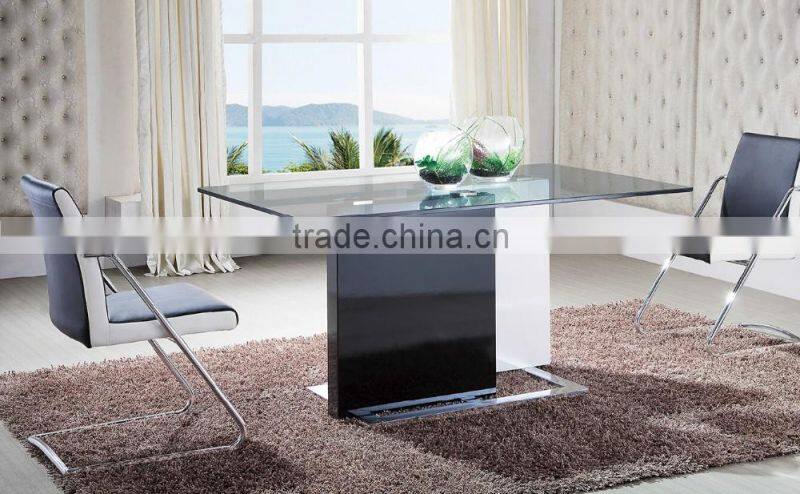 TB comfortable faux leather dining table and chair chrome steel dining chair cheap price