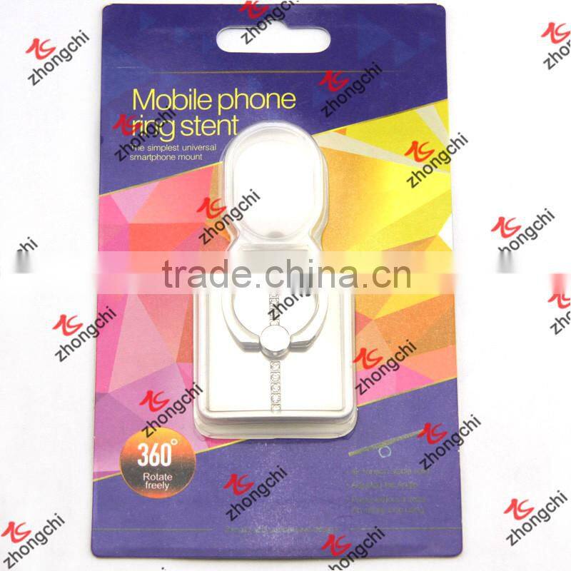 Black Reusable Gule Metal finger grip Ring rotating Phone Holder