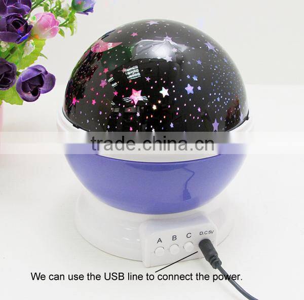 New ! Hot sale color changing LED Projection Light From China Supplier Creative USB Charging or Battery Operated Projector Light