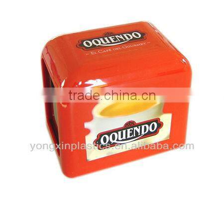 Plastic wall mounted tissue box holder