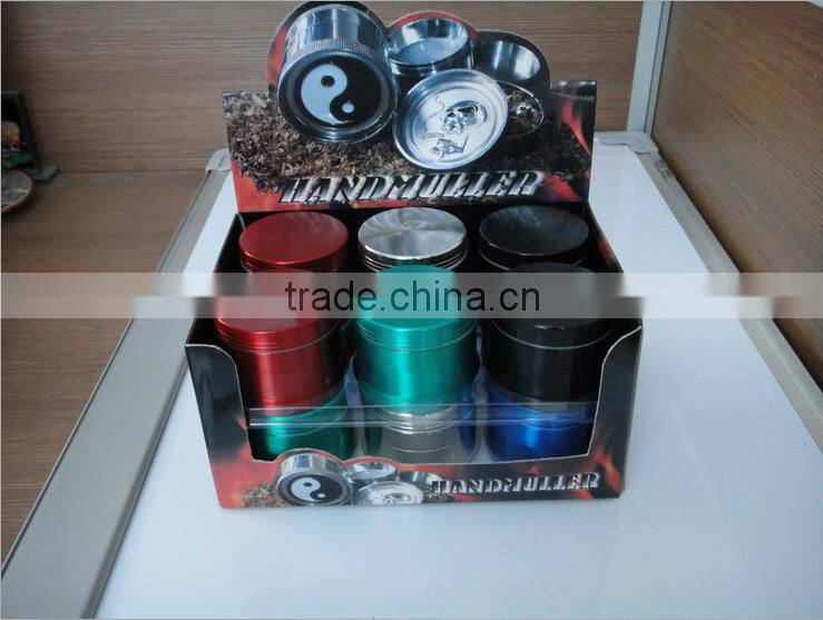 portable herb grinder 4 parts wholesale herb grinder, Zinc Alloy , Mixed Colors, custom available