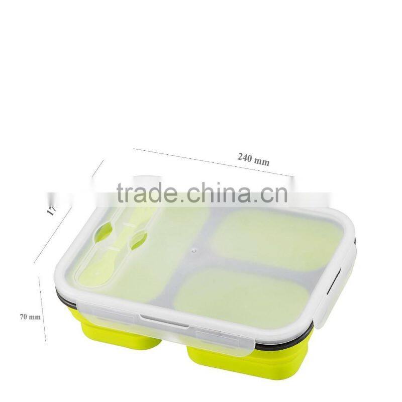3-Compartment Food Container With Lid