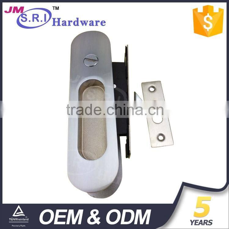 European style hotel oval zinc alloy glass sliding door lock