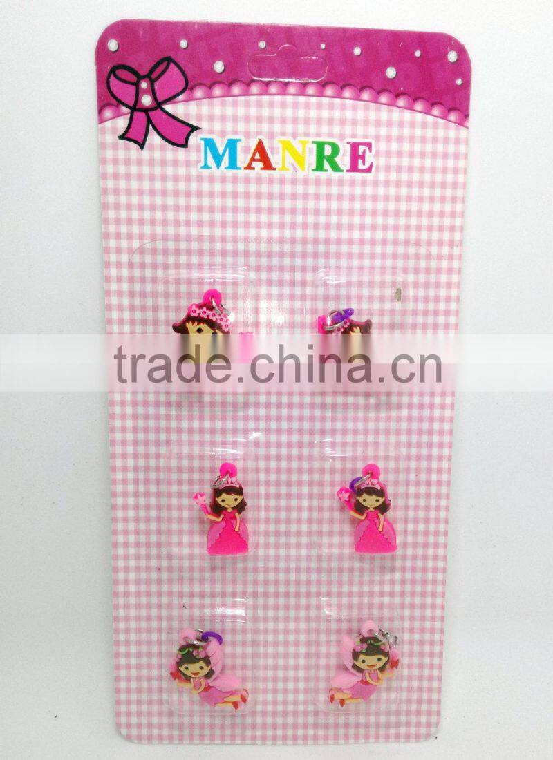 plastic shoe decoration shoelace charms / princess shaped shoe jibbtz for girls