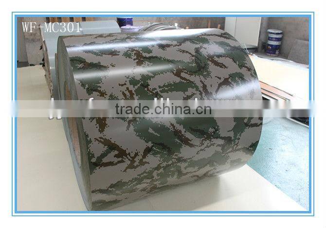 prepainted camouflage color ppgi steel coil for army wall panel