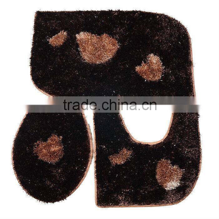 shaggy silk polyester carpet for bath room