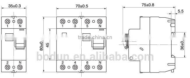 High quality 2P BDL16-100 RCCB Circuit breaker
