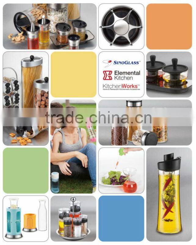 Sinoglass Glass Storage Jars With ss Lid