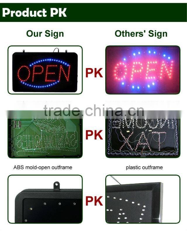 Top Value Eye Catching Flashing LED Ice Cream Open Neon Logo Sign