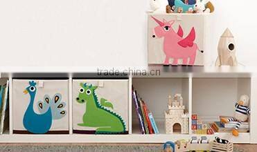 Durable Toy Storage Folding Storage Box with Felt Embroidered