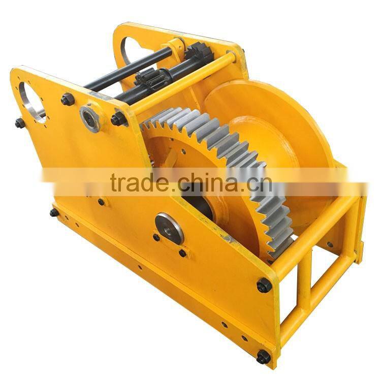 Marine engineering single drum hand winding engine