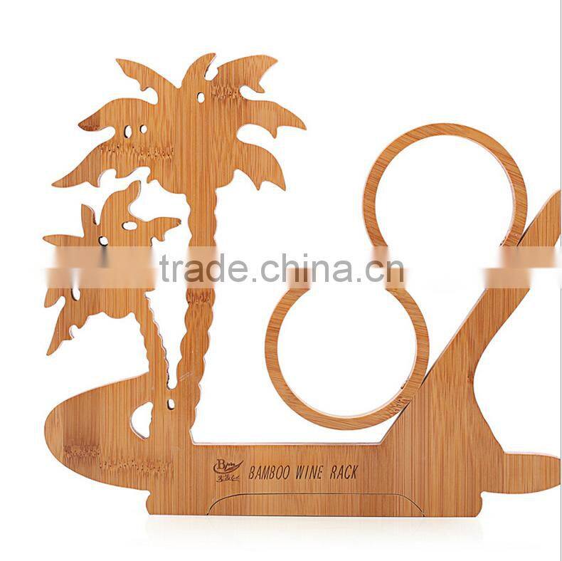 WR014/wood premium bamboo wine rack wooden bottle wine holder antique display wine kitchen rack